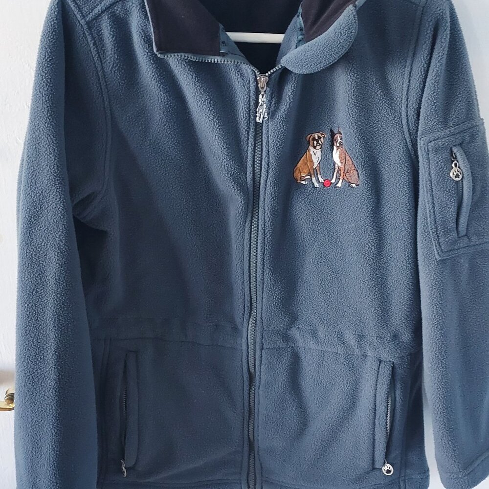 Danbury Mint fleece boxer dog jacket